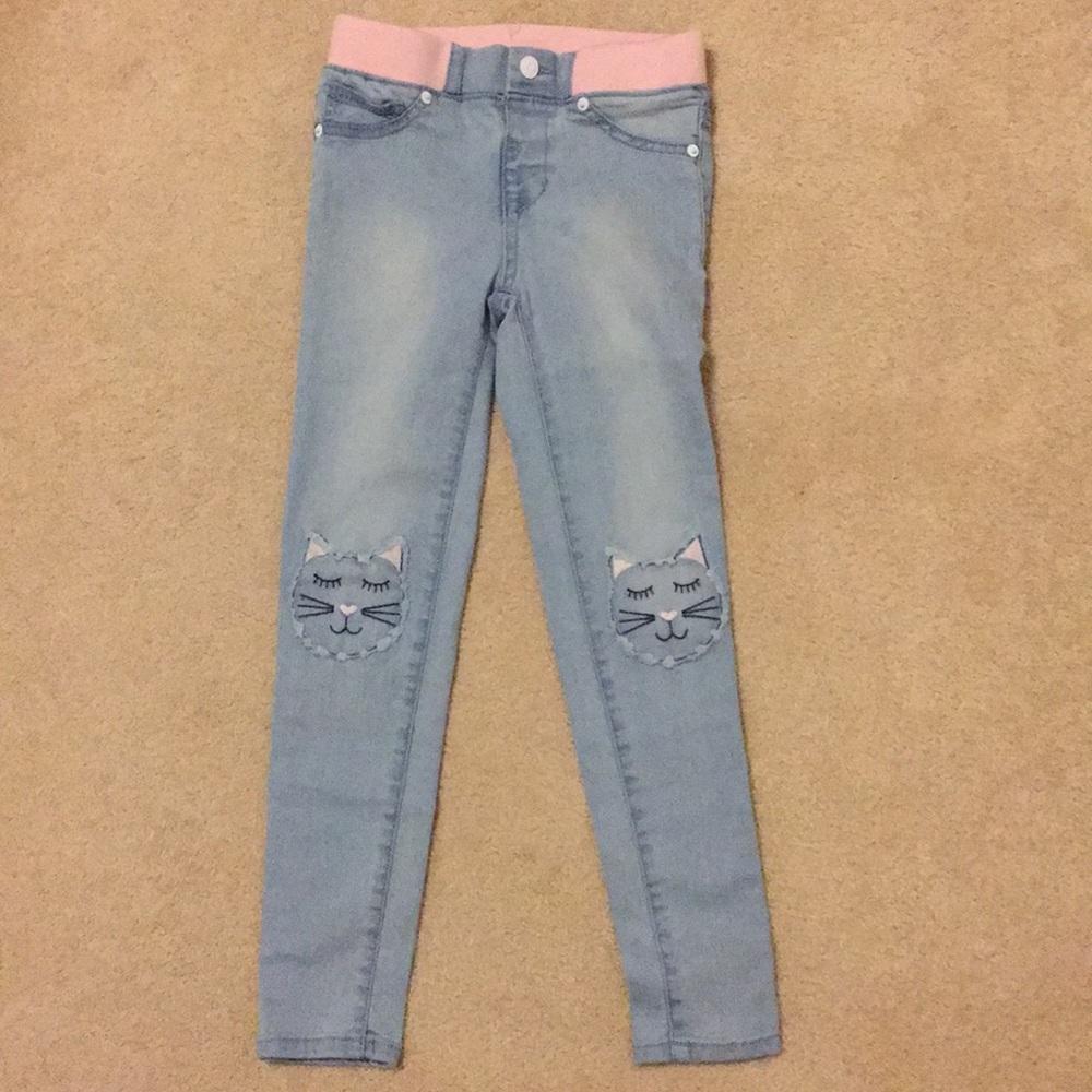 Girls' Jeans Jeggings Cat Patches